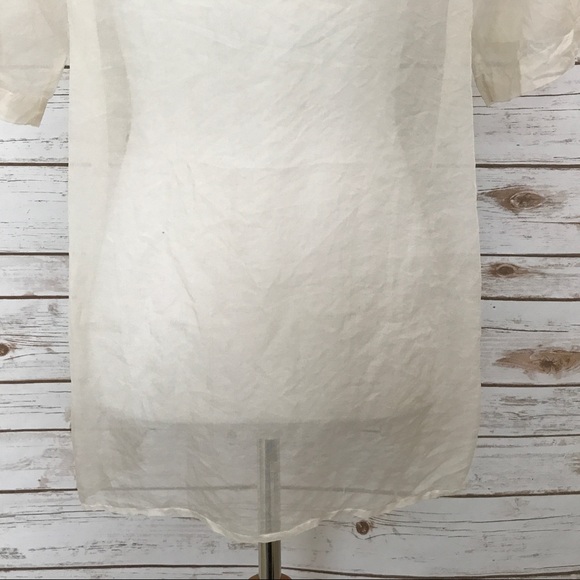 Vintage 100% Silk Adrienne Vitadini Cream Blouse - Picture 4 of 8